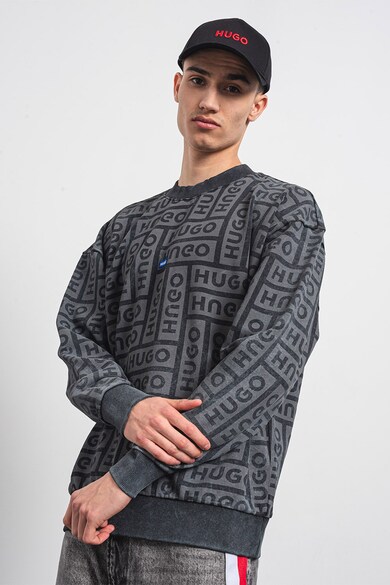 HUGO Nenry logómintás pulóver férfi