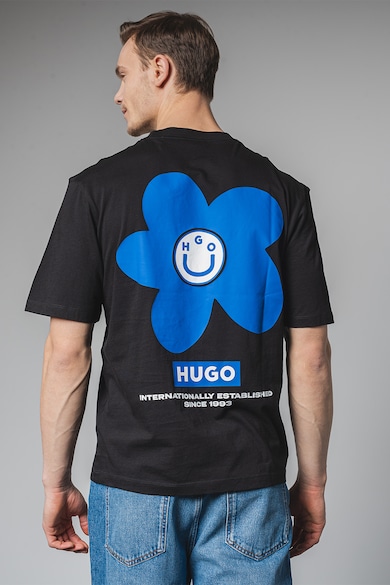 HUGO Tricou din bumbac cu imprimeu Noretto Barbati