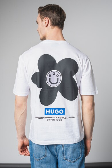 HUGO Tricou din bumbac cu imprimeu Noretto Barbati