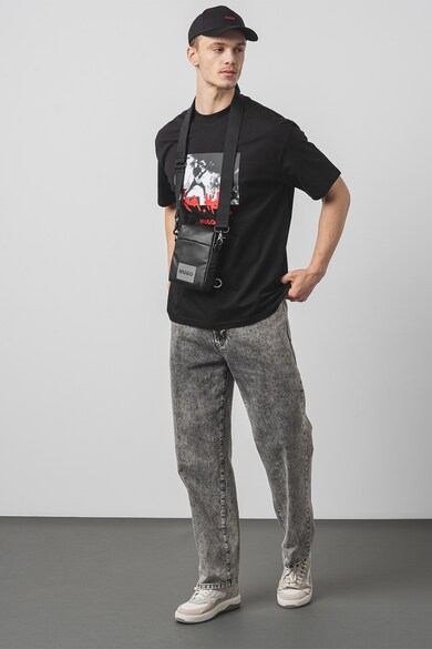 HUGO Тениска с фото щампа Мъже