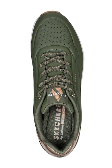 Skechers Скосени спортни обувки Uno Shimmer Away от еко кожа Жени