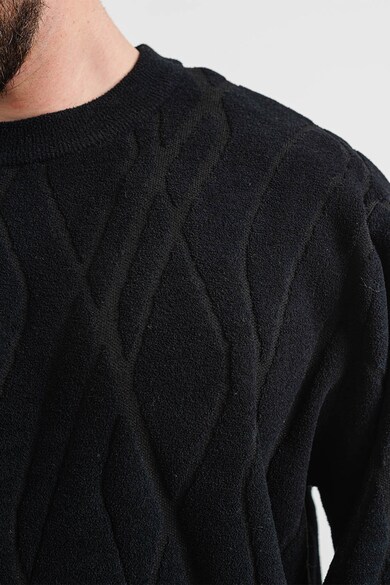 Jack & Jones Релефен пуловер с овално деколте Мъже