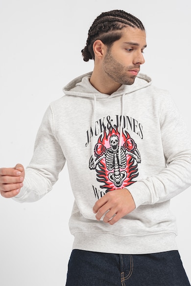 Jack & Jones Daemon mintás pulóver kapucnival férfi