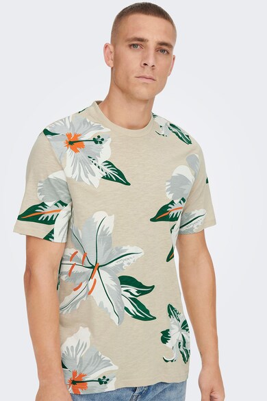 Only & Sons Тениска с флорална щампа Мъже