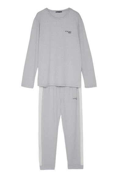Trendyol Дълга пижама със странични ленти Мъже