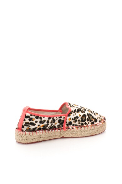 Colors of California Espadrile de piele cu animal print Femei