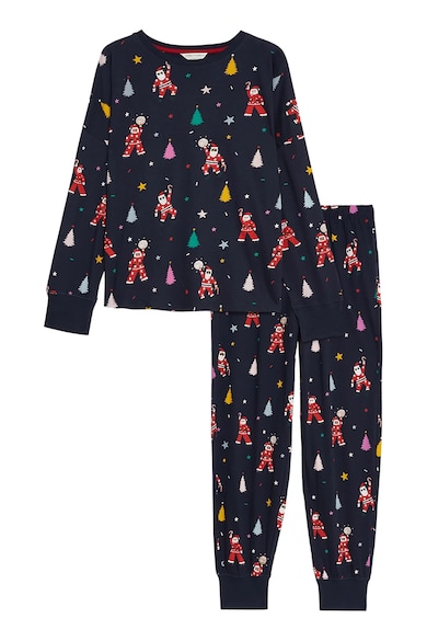 Marks & Spencer Памучна пижама с коледни шарки Жени