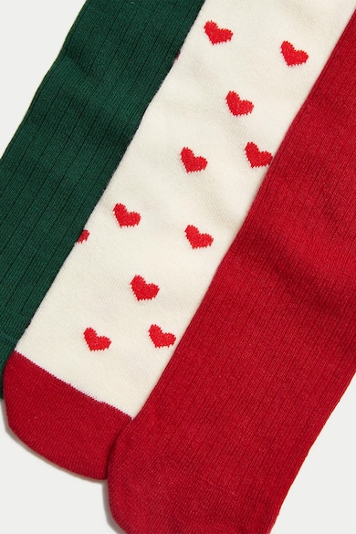 Marks & Spencer Рипсени чорапогащници с разнороден десен - 3 чифта Момчета