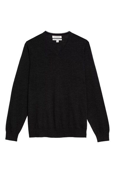 Marks & Spencer Пуловер от мерино с шпиц Мъже