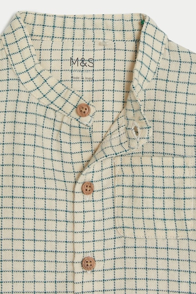 Marks & Spencer Set de camasa de bumbac cu imprimeu si pantaloni Baieti