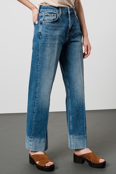 Pepe Jeans London Mosott hatású straight fit farmernadrág női
