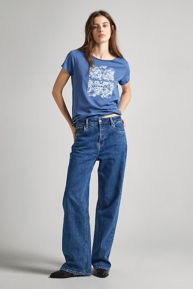 Pepe Jeans London Памучна тениска с шарка Жени