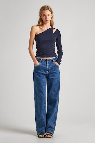 Pepe Jeans London Блуза с модал с едно рамо и отвор Жени