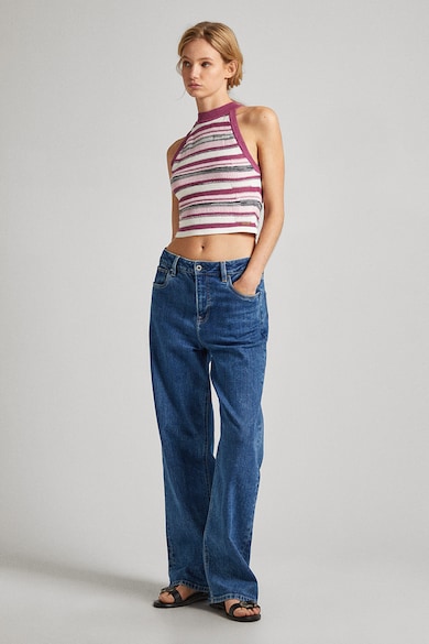 Pepe Jeans London Къс топ с дизайн с цветен блок Жени