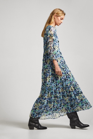 Pepe Jeans London Флорална рокля с волани Жени