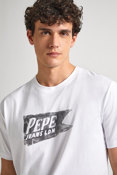 Pepe Jeans London Logómintás pamutpóló férfi
