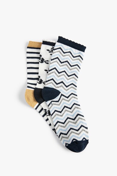 KOTON Къси чорапи с шарка - 3 чифта Жени