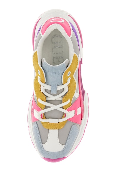 GUESS Colorblock dizájnos sneaker nyersbőr részletekkel női