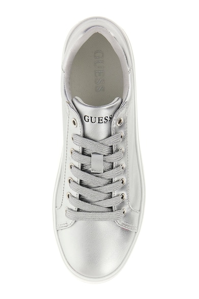 GUESS Pantofi sport de piele ecologica cu aspect metalic Femei