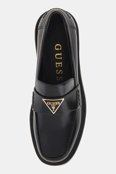 GUESS Pantofi loafer de piele cu logo Femei