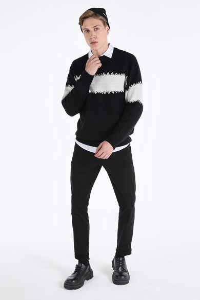 COLIN'S Colorblock dizájnú pulóver kerek nyakrésszel férfi