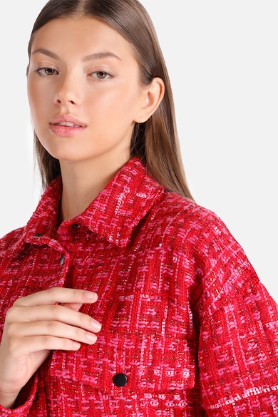 COLIN'S Vékony tweed dzseki műbőr részletekkel női