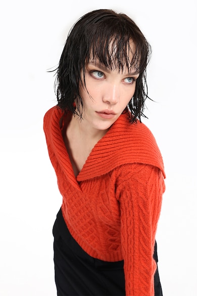COLIN'S Csavart kötésmintás pulóver női