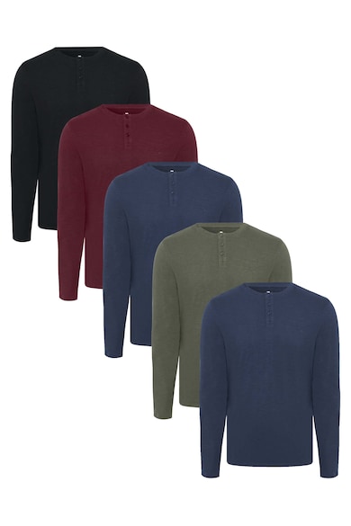 Threadbare Set de bluza cu decolteu Henley 3407 - 5 piese Barbati