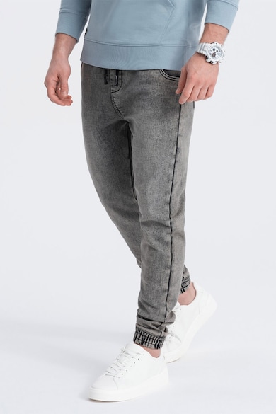 OMBRE Slim fit farmernadrág húzózsinórral férfi