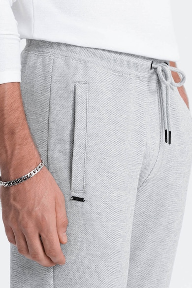 OMBRE Texturált nadrág húzózsinóros derékrésásszel férfi