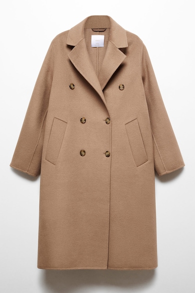 Mango Picarol bő fazonú dupla gombsoros gyapjútartalmú kabát női