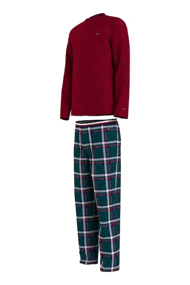 Tommy Hilfiger Pijama cu pantaloni lungi cu model in carouri Baieti