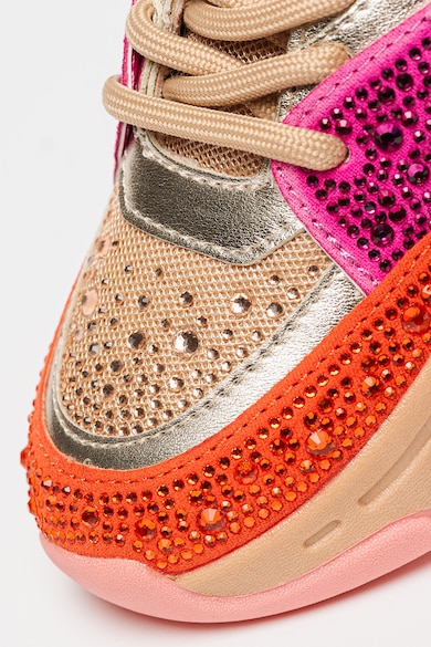 Steve Madden Privy colorblock dizájnos sneaker strasszköves rátétekkel Lány