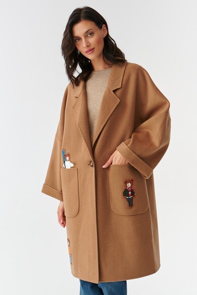 Tatuum Уголемено палто с вълна и апликации Жени