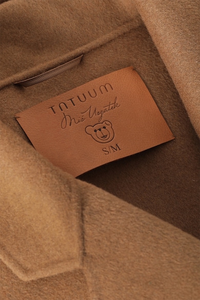 Tatuum Bő fazonú gyapjútartalmú kabát foltrátétekkel női