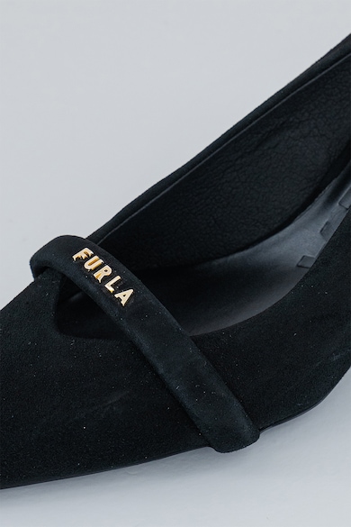 Furla Pantofi slingback de piele intoarsa cu toc kitten Femei