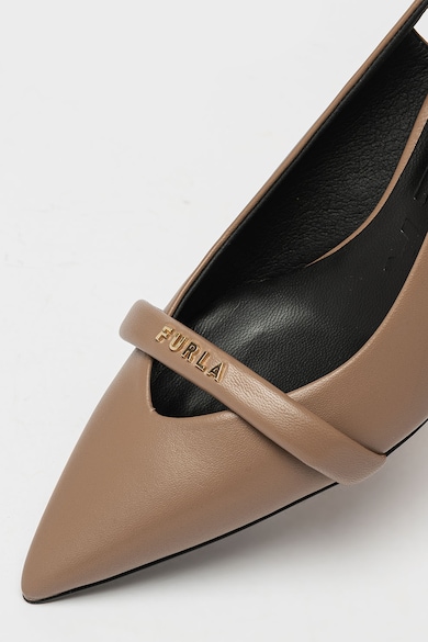 Furla Pantofi slingback de piele cu toc kitten Core Femei