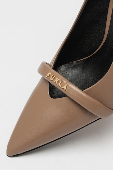 Furla Кожени обувки Core с отворена пета и лого Жени