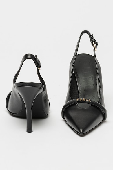 Furla Pantofi slingback de piele cu logo Core Femei