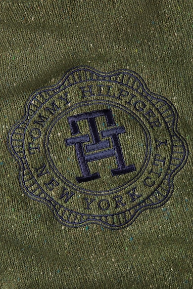 Tommy Hilfiger Gyapjútartalmú pulóver logóhímzéssel férfi