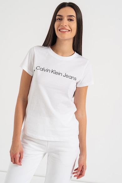 CALVIN KLEIN JEANS Тениска по тялото с овално деколте Жени