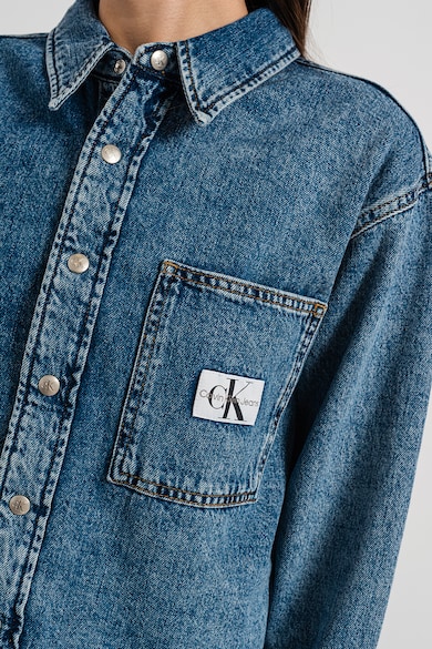 CALVIN KLEIN JEANS Късо дънково пке тип риза Жени