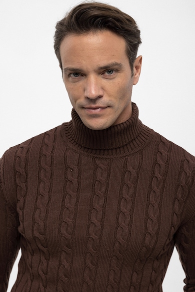 Felix Hardy Пуловер с поло и плетка осморка Мъже