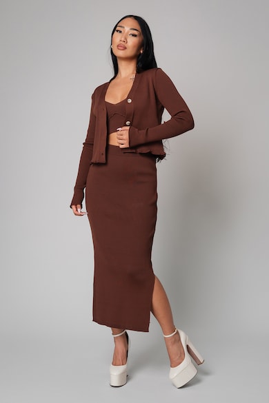 uFIT Kötött ruházati szett bordázott dizájnnal - 3 részes női