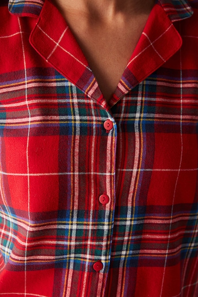 Penti Карирана горна пижама с копчета Жени