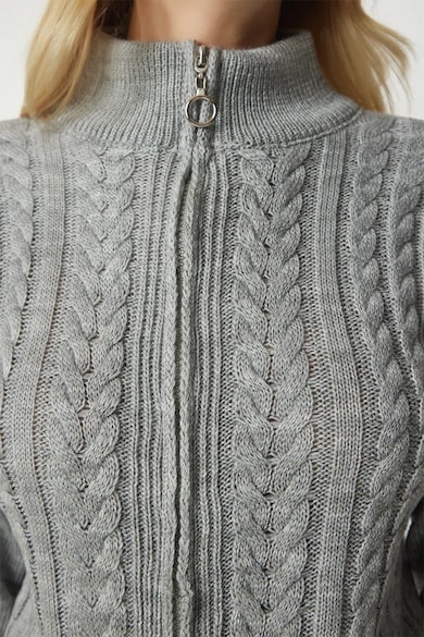 Happiness İstanbul Cardigan din amestec de lana cu model torsade Femei