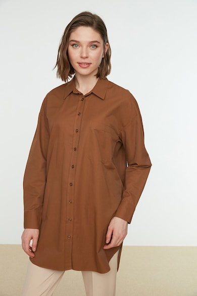 Trendyol Bő fazonú ing aszimmetrikus alsó szegéllyel női