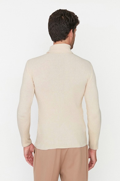 Trendyol Рипсен пуловер с поло Мъже