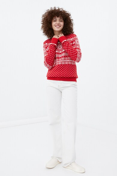 FINN FLARE Пуловер с овално деколте и десен Christmas Жени