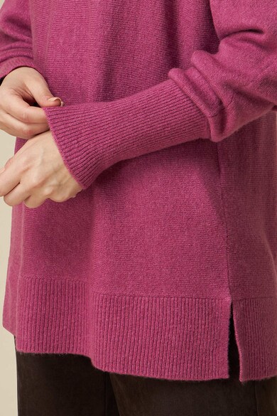 Oltre Фино плетен пуловер със странични цепки Жени